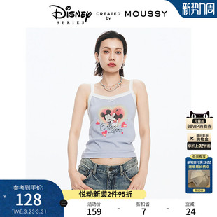 迪士尼联名爱心撞色针织小吊带010HST90 新品 0200 夏季 MOUSSY