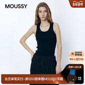 MOUSSY 1001 圆领针织背心女031JSA70 2026早春新品 辣妹风简约修身