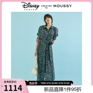 新品 迪士尼联名米奇碎花优雅连衣裙010HSM30 2024夏季 MOUSSY 0210