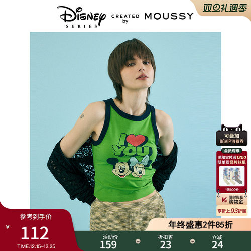 MOUSSY甜辣迪士尼印花TANK背心