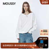 慵懒简约风纯色oversize卫衣女031JSA80 MOUSSY 2026早春新品 1001
