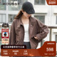 秋季 新品 简约通勤三色短款 MOUSSY 花苞夹克外套028ISX30 2851