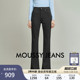 女028IAA12 通勤简约风微喇休闲牛仔长裤 1006 新品 moussy春季