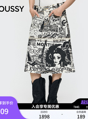 MOUSSY x Vaquera联名2026春季新品复古街景A字短裙010JSF01-0131