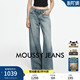 028ISA11 MOUSSY 慵懒风水洗低腰宽松阔腿牛仔裤 新品 0251 春季