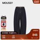 MOUSSY 1026 女028JSC11 2026早春新品 复古丹宁风休闲阔腿牛仔长裤