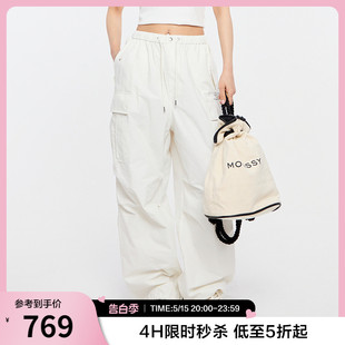 裤 0691 新品 MOUSSY 高街机能运动风工装 女028HSA30 2024夏季 休闲裤