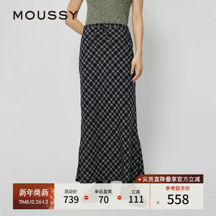 秋季 半身裙028ISZ30 新品 格纹长款 3011 复古文艺风经典 MOUSSY