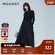 MOUSSY 3111 芭蕾风半高领拼接针织连衣裙女028HAA33 冬季 新品