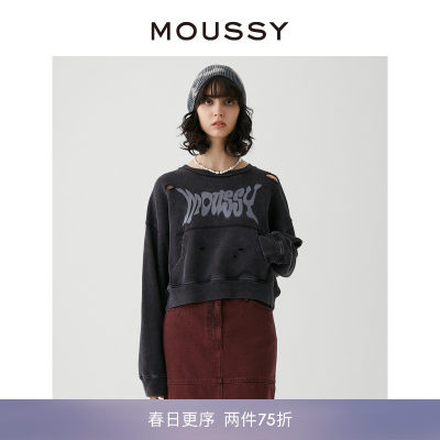 moussy美式学院风复古潮流卫衣