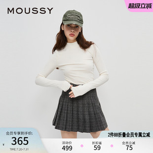 毛針織衫 MOUSSY春季 新品 純色百搭半高領打底修身 3511 女010HA780