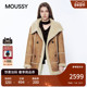 复古做旧风羊毛皮翻领保暖外套028JSC30 MOUSSY 2026早春新品 1067