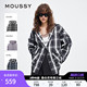春季 028ISA30 新品 衬衫 2301 复古街头撞色格纹连帽长袖 MOUSSY