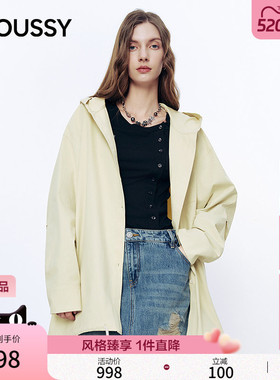 MOUSSY 2026春季新品慵懒休闲风oversize连帽夹克028JSA30-1031