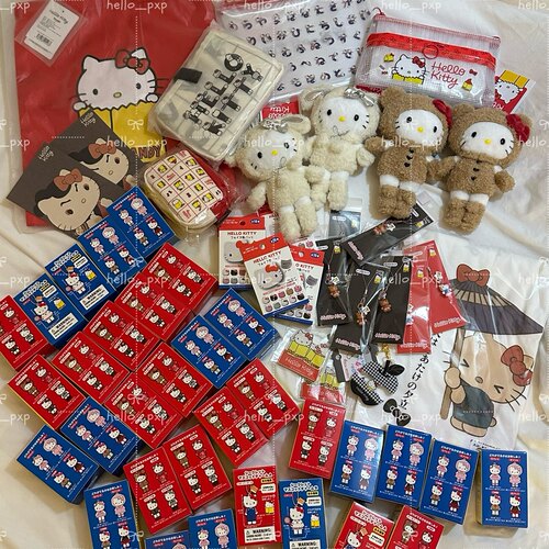 现货日本采购正品hellokitty展会限定50周年系列长腿挂件公仔玩偶