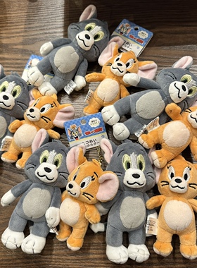 现货 日本正品 Tom and Jerry猫和老鼠毛绒公仔挂件贴贴磁吸玩偶