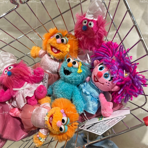 现货 日本芝麻街SESAME STREET饼干怪abby佐伊敲锣怪玩偶挂件公仔