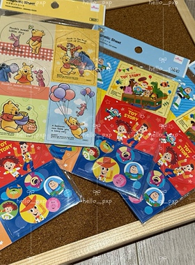 现货！日本本土采购 玩具总动员 噗噗小熊维尼卡通可爱磁铁冰箱贴