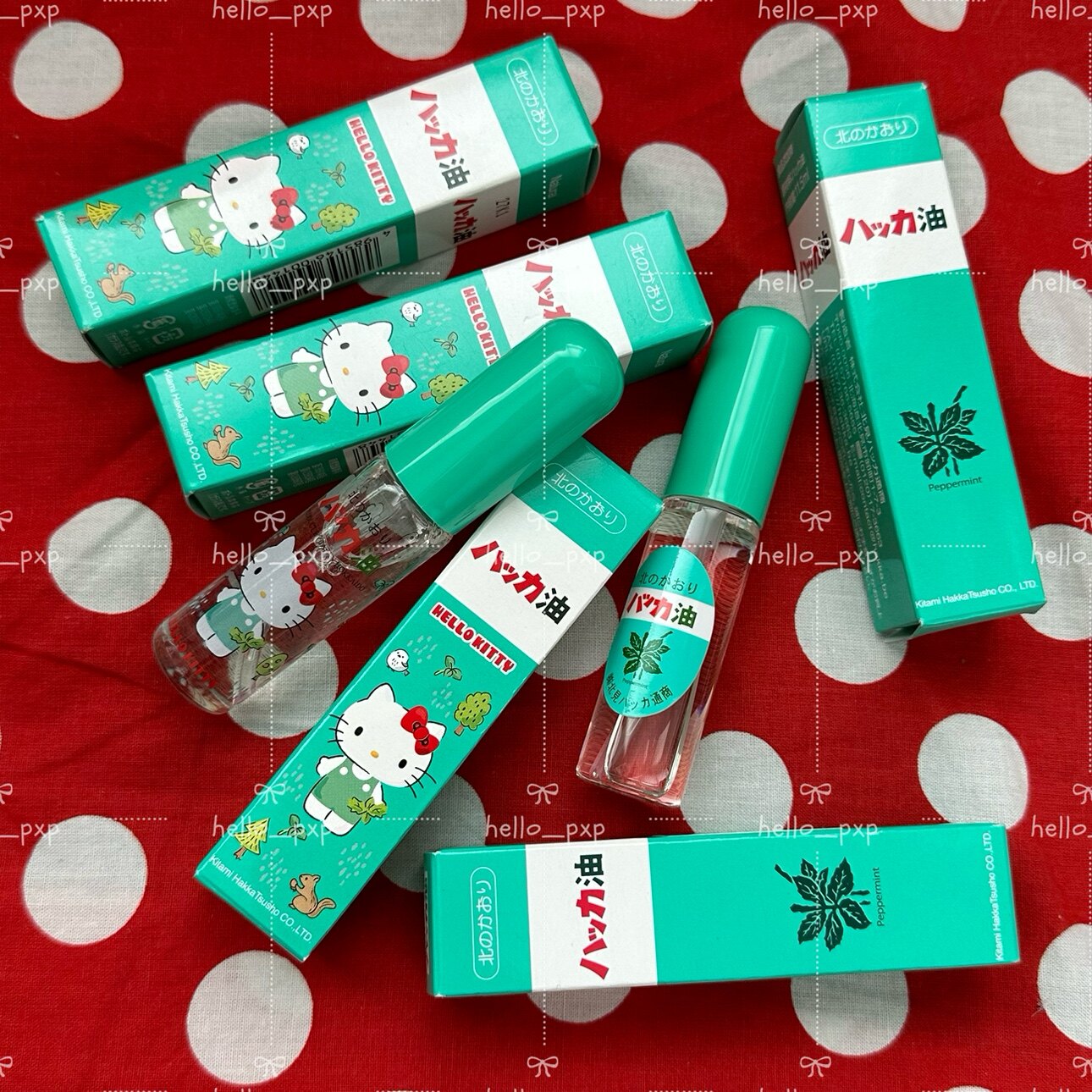 现货 日本采购北海道北见hellokitty限定薄荷油清凉油提神喷雾