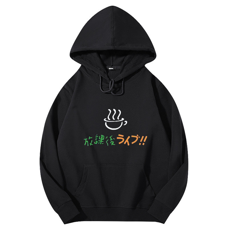 加绒宽松纯棉轻音少女连帽卫衣