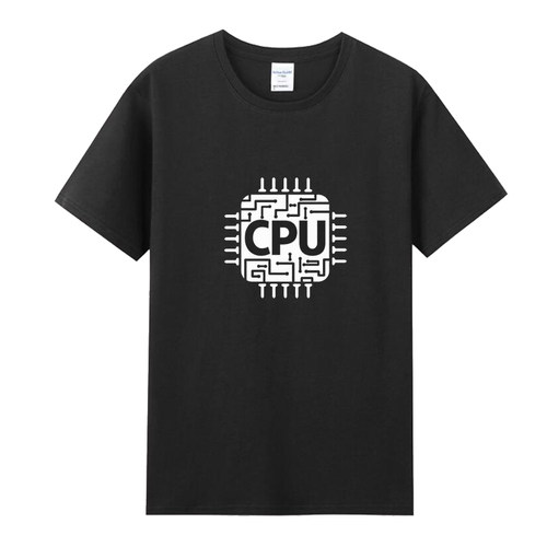 硬件科技电子电路板CPU理工男 短袖T恤文化衫纯棉宽松衣服半袖夏