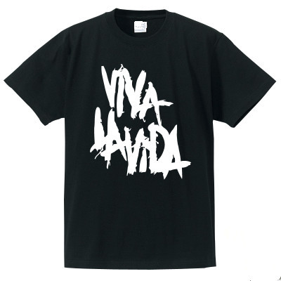 摇滚乐队t恤 coldplay Viva la vida 纯棉短袖 宽松圆领男女衣服