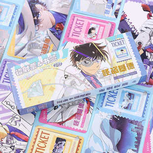 怪盗基德镭射票书签柯南明信片小卡周边收藏卡拍立得自印卡LOMO卡