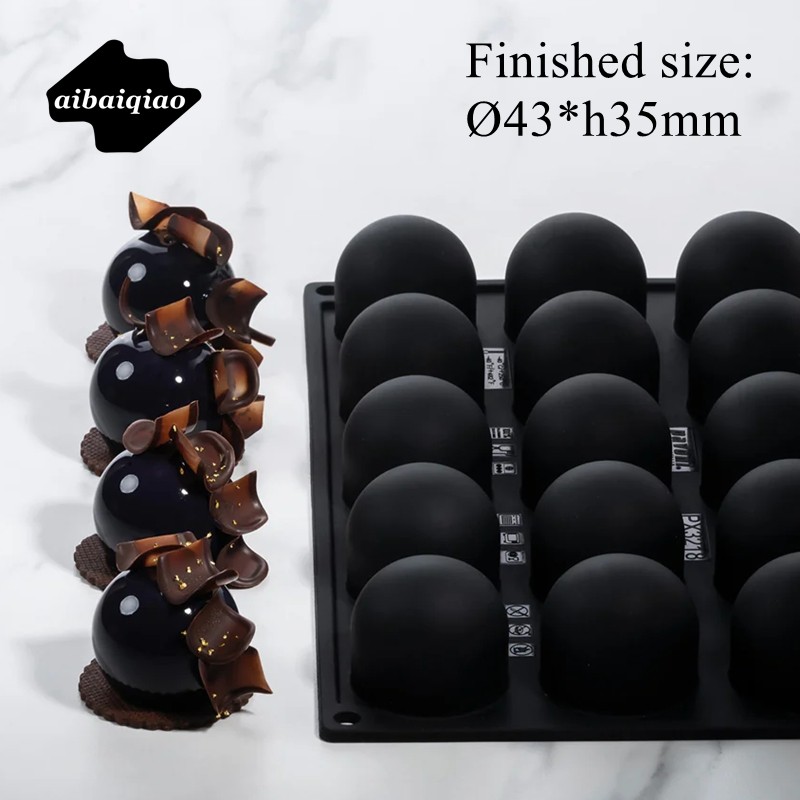 圆形甜点硅胶模具圆球冰淇淋模