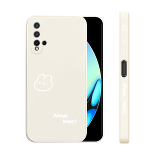 适用华为nova5ipro手机壳5i新款nova5液态硅胶软壳男女生nova5z镜头全包防摔5pro保护套网红潮卡通外壳开心兔