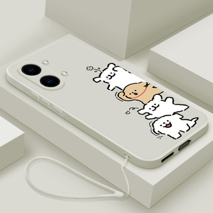 适用红米Turbo5Max手机壳新品小米turbo5液态硅胶软壳redmi镜头全包防摔保护套男女情侣款网红卡通可爱招手狗