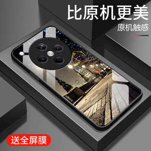 适用oppoFindx8手机壳新款findx8s+钢化玻璃镜面保护套findx8pro镜头全包findx8ultra防摔硬壳男女生高级街景