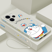 适用opporeno15手机壳新款 oppo reno15pro液态硅胶软壳reno15c镜头全包防摔保护套男女生潮牌创意卡通机器猫