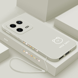 xiaomi13手机壳新款 创意软壳 外壳个性 线条小兔小米13pro液态硅胶保护套Mi十三简约小熊2211133C情侣简约女款