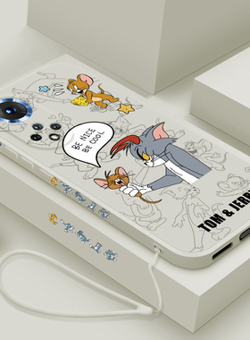 华为hinova9手机壳女款hi nova9pro直边液态猫和老鼠Hera硅胶软Hebe-BD00防摔新卡通5g镜头全包网红情侣男