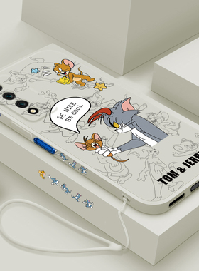 适用于中国移动nzones7pro手机壳全包防摔华为nzone s7pro保护套直边液态硅胶情侣卡通猫和老鼠女款网红创意