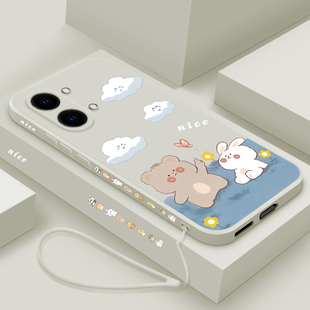 适用红米Turbo5Max手机壳新款小米turbo5液态硅胶软壳redmi镜头全包防摔超薄保护套男女情侣网红卡通小熊小兔