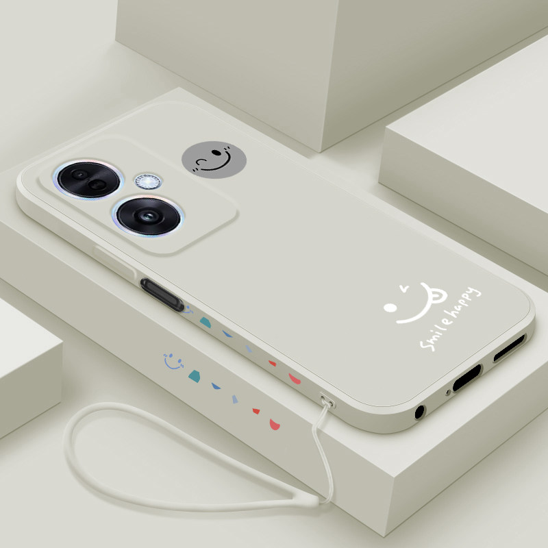 适用oppoA2手机壳新款A2m液态硅胶A2x保护套oppo A1pro镜头全包A1活力版防摔A1i软壳A1s男女生A1 5G网红笑脸