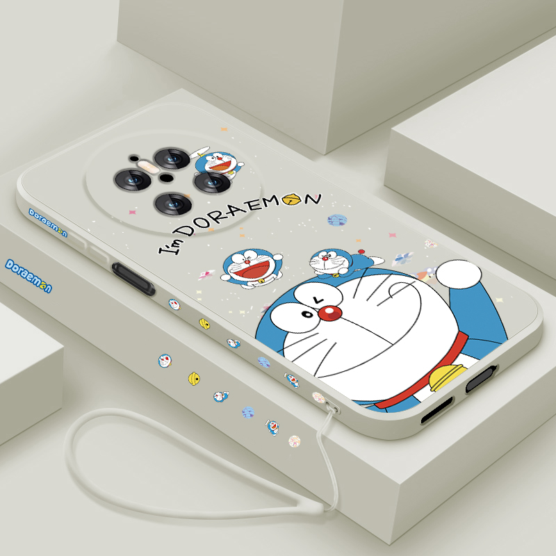 适用华为mate70pro手机壳新款mate70液态硅胶软壳meta70pro+镜头全包防摔保护套por十男女潮牌卡通时尚蓝胖子