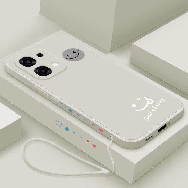 适用oppoA6手机壳新款oppo A6pro液态硅胶A6Max保护套A6GT镜头全包A6i+防摔A6S软壳A6C男女生A6V卡通网红笑脸