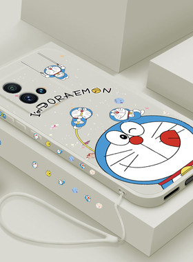 适用iqoo10手机壳新款10pro男女生vivoiqoo9液态硅胶保护套iq009pro全包边防摔软壳8个性8pr0卡通外壳蓝胖子