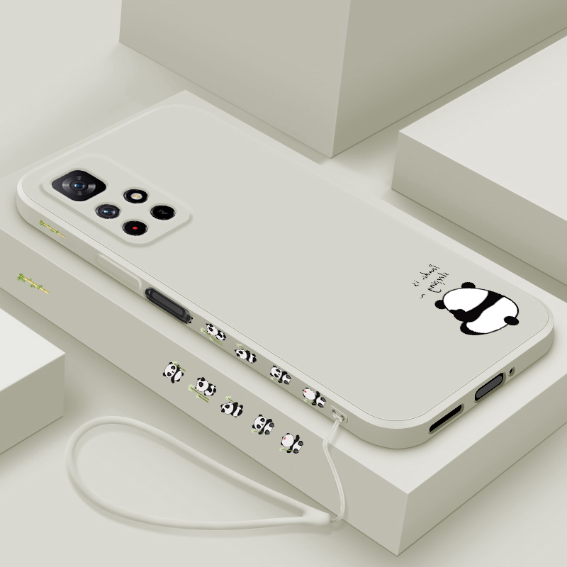 适用红米note11pro+手机壳5G新款小米RedemiNote11液态硅胶软壳11E镜头全包11R防摔11Tpr0男女生se保护套熊猫