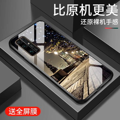 适用荣耀30pro手机壳新款30青春版钢化玻璃镜面保护套华为honor30s镜头全包防摔30pro+硬壳por男女生简约街灯