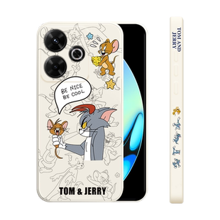 适用红米note13R手机壳新款redminote13R液态硅胶保护套小米n0te镜头全包防摔软壳13r男女款卡通时尚猫和老鼠