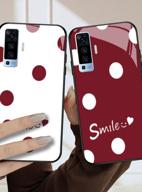 适用vivo x50手机壳新款x50pro+钢化玻璃镜面保护套x30镜头全包x27pro防摔x23幻彩版硬壳por男女情侣高级爱心