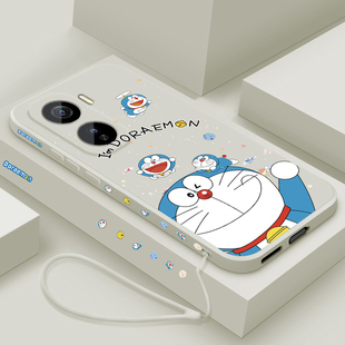适用iqooneo11手机壳新款 vivoiqooneo11液态硅胶软壳vivo镜头全包防摔保护套V2520A男女生潮牌网红卡通蓝胖子