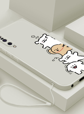 适用小米9手机壳新款xiaomi 9pro液态硅胶cc9e软壳小米8se镜头全包8青春版防摔6保护套5x男女情侣卡通招手狗