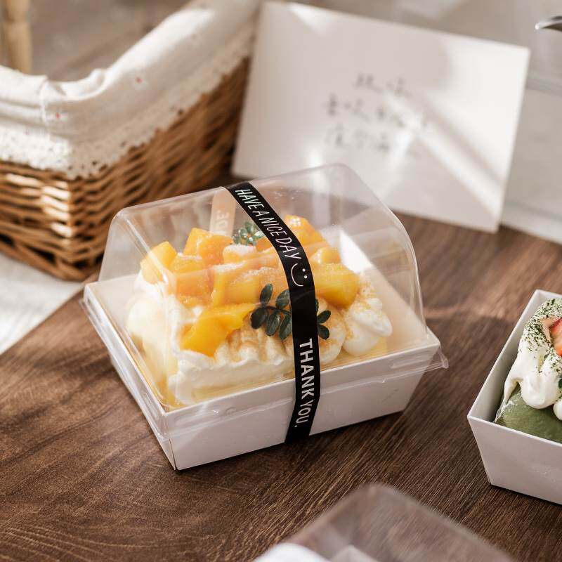 网红毛巾卷蛋糕包装盒棉被卷瑞士日式蛋糕卷烘焙透明一次性打包盒