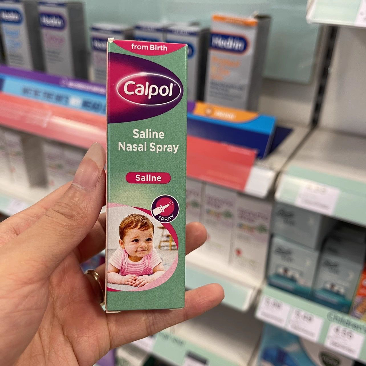 现货英国Calpol鼻涕鼻屎软化通鼻缓解喷雾缓解15ML新生儿宝宝