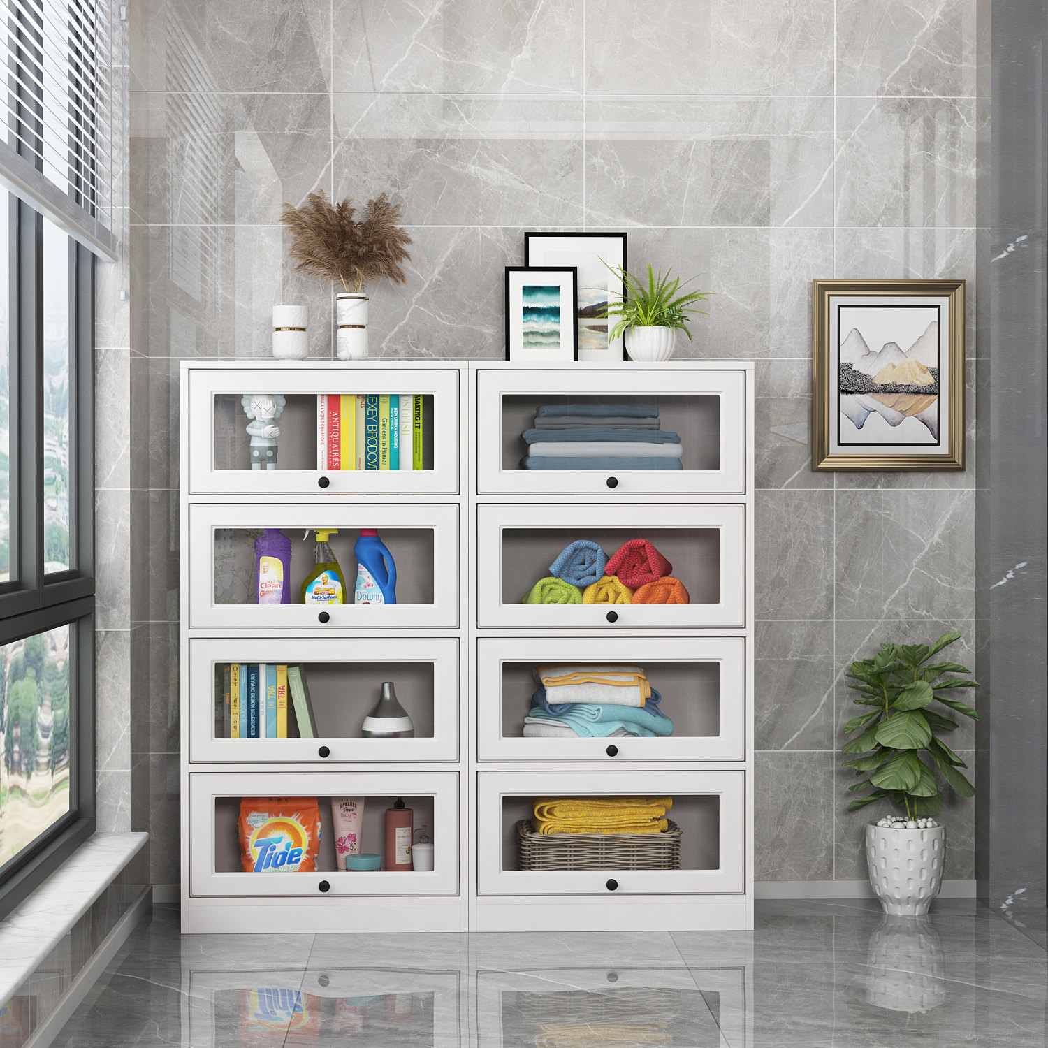 实木飘窗抽屉柜阳台防晒储物柜杂物收纳柜飘窗台书柜窗台柜全实木