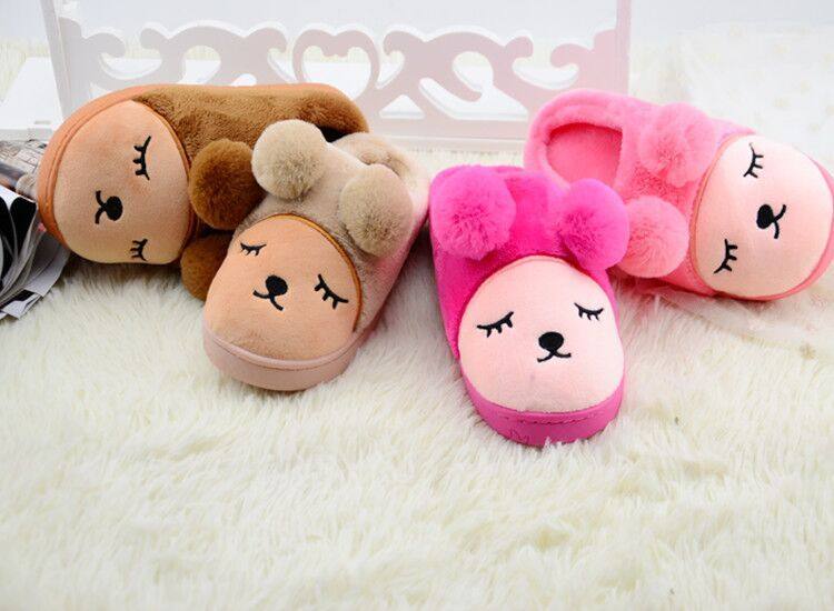 Pantoufles enfants en suède pour hiver - semelle tendon - Ref 1010290 Image 5